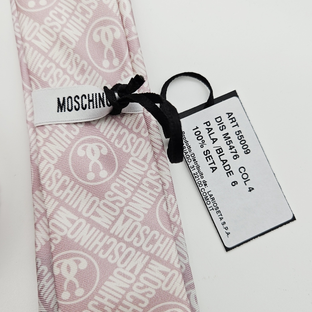 MOSCHINO | spellout monogram pattern neck tie - Picture 3 of 3